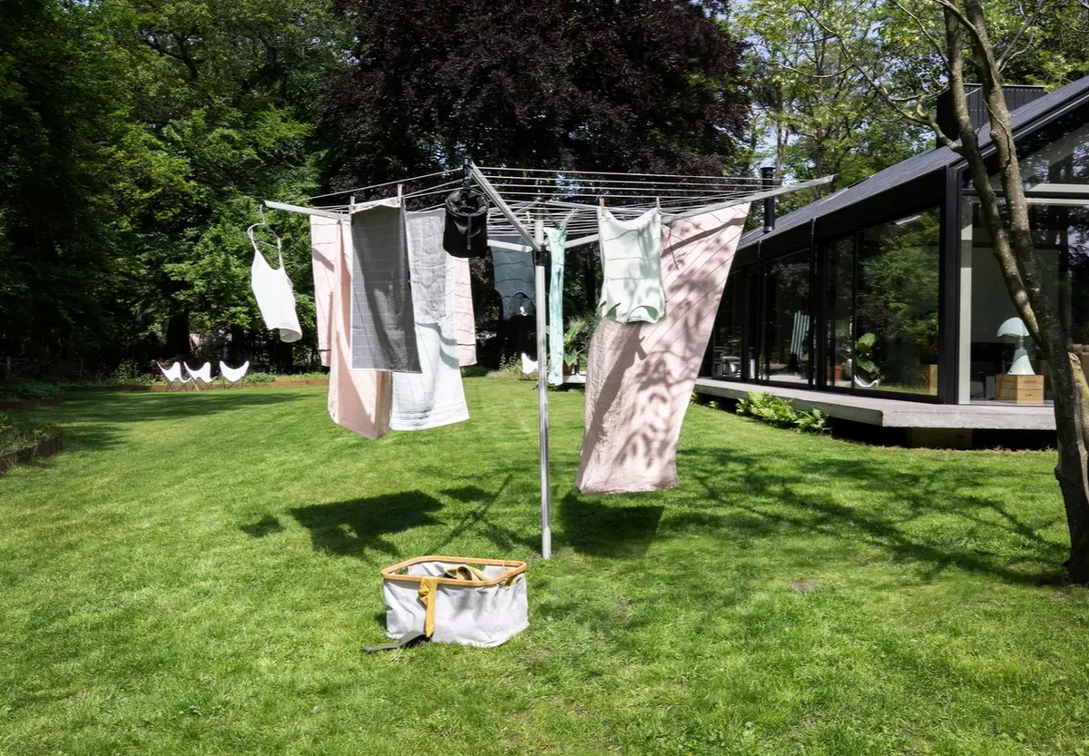 Brabantia 60m Lift-O-Matic Washing Line with Ground Spike | Rotary Clothes Airer