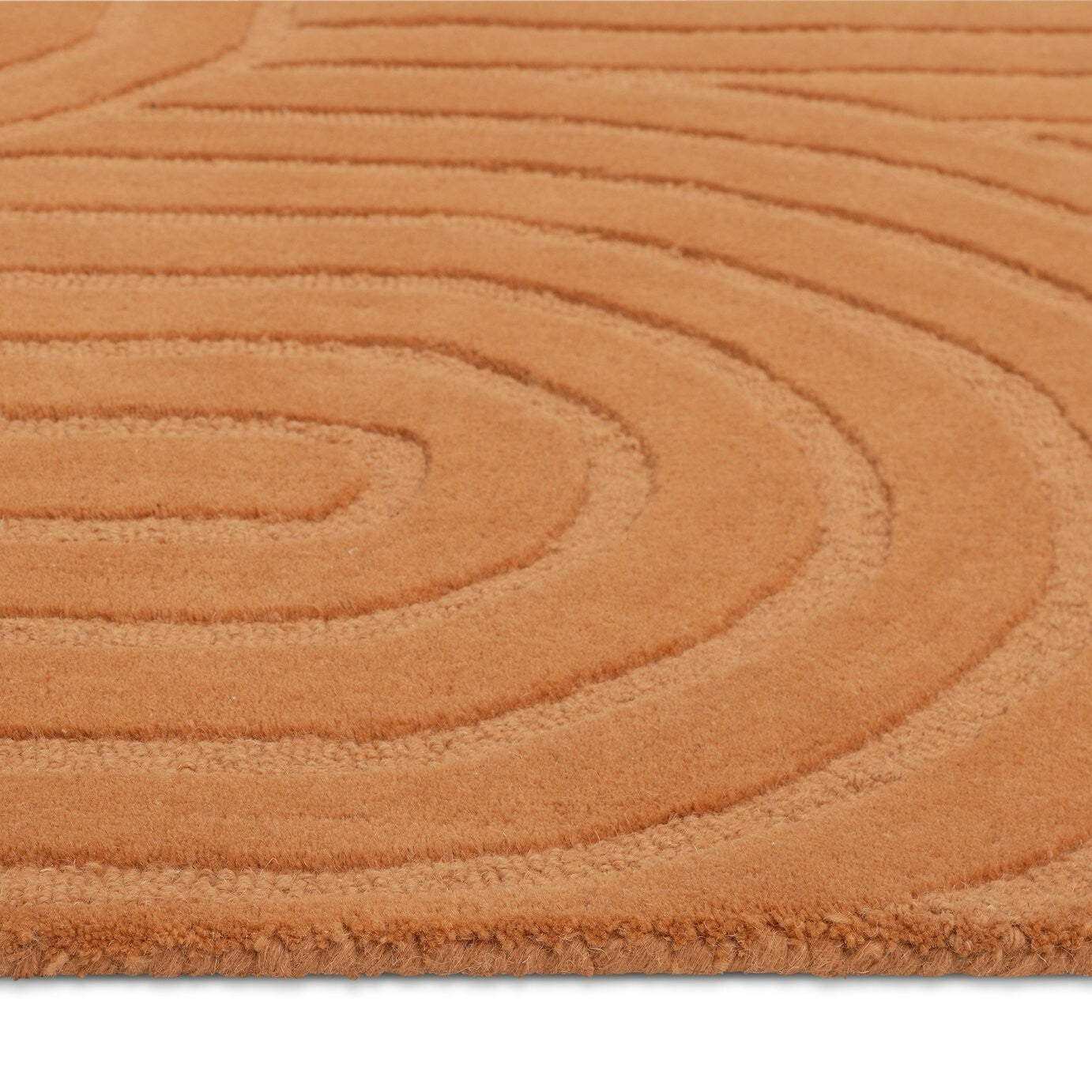 Habitat Mirage Carved Ginger Cut Pile Rug - 170x120cm