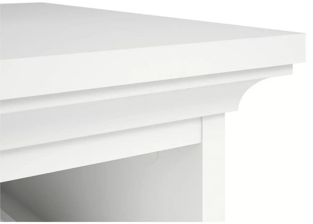 Tvilum Paris 2 Drawer Bedside Table - White ( B grade 33235 )