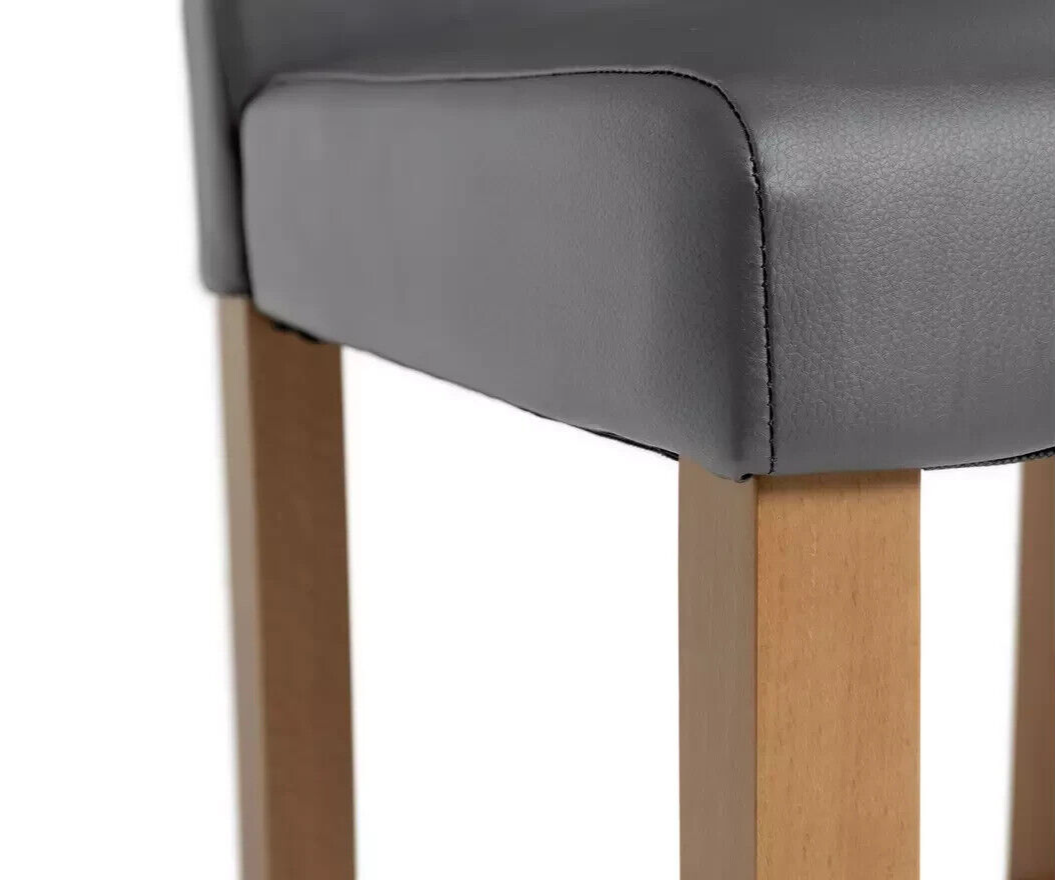 Winslow Faux Leather Bar Stool - Grey