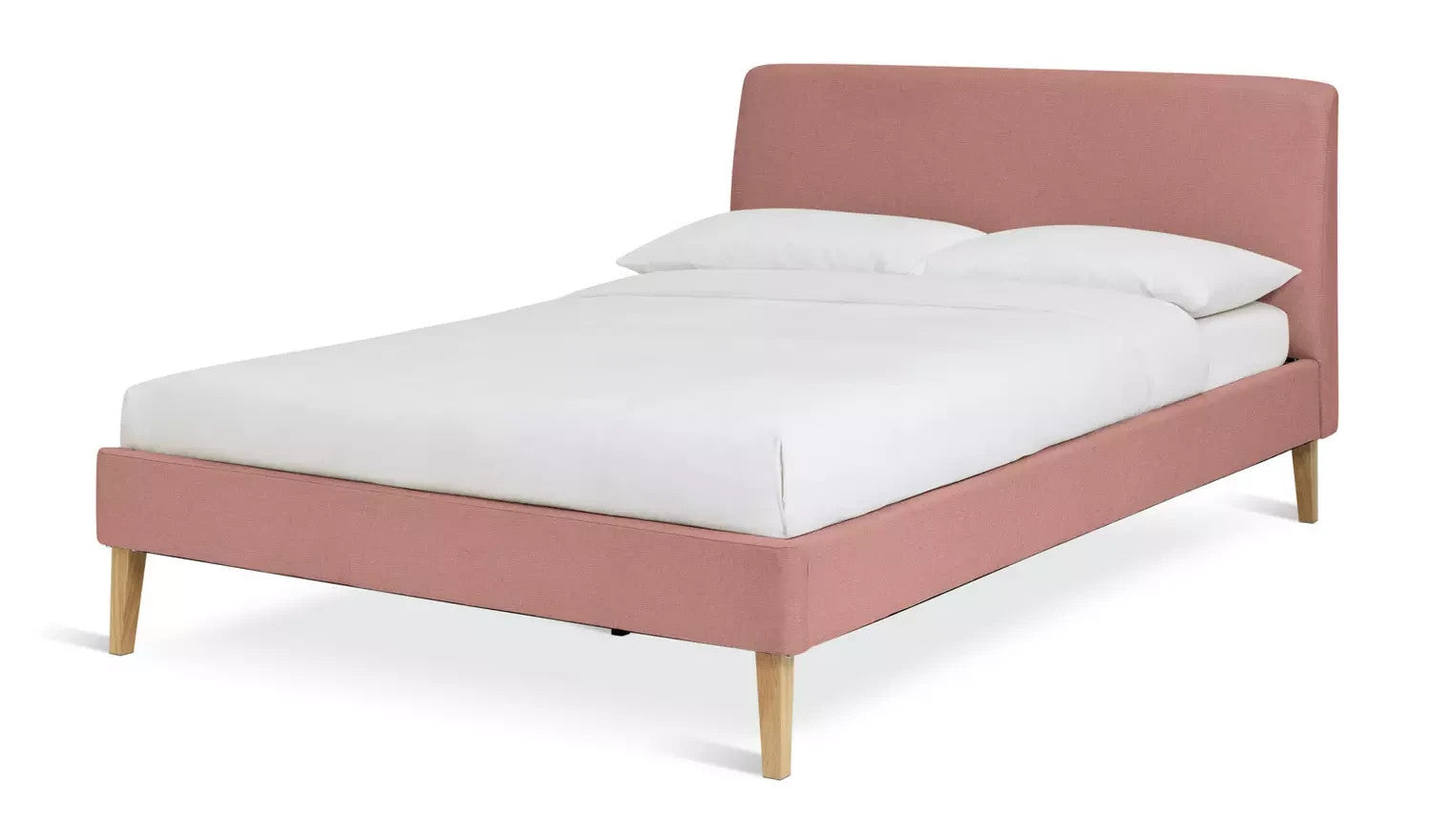 Ren Double Fabric Bed Frame Pink | Modern Bedroom Furniture Bedstead