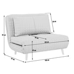Roma Small Double Fabric Chairbed - Grey | Sofa Bed Guest Chair