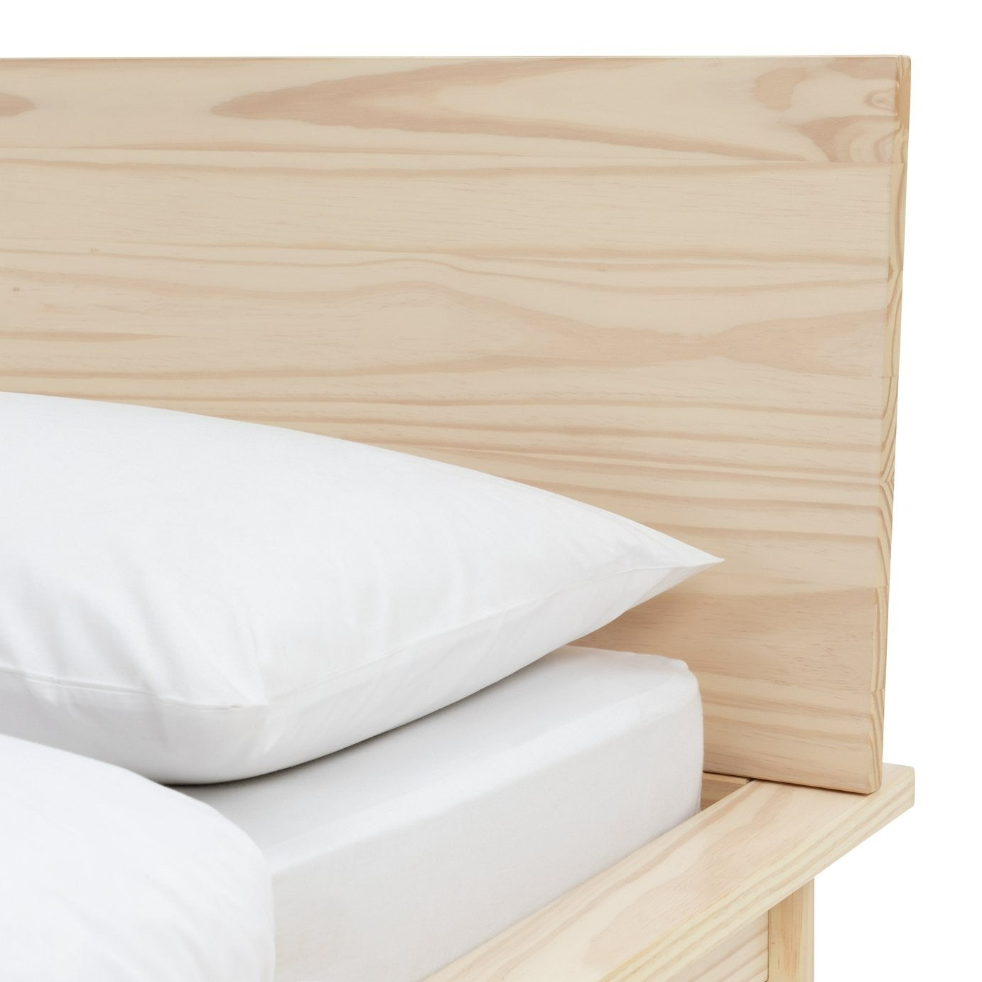 Akio Small Double Wooden Platform Bed Frame- Natural | Japanese style bed frame