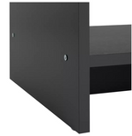 Home Seville 1 Drawer Bedside Table Anthracite | Bedroom Nightstand Storage Furn