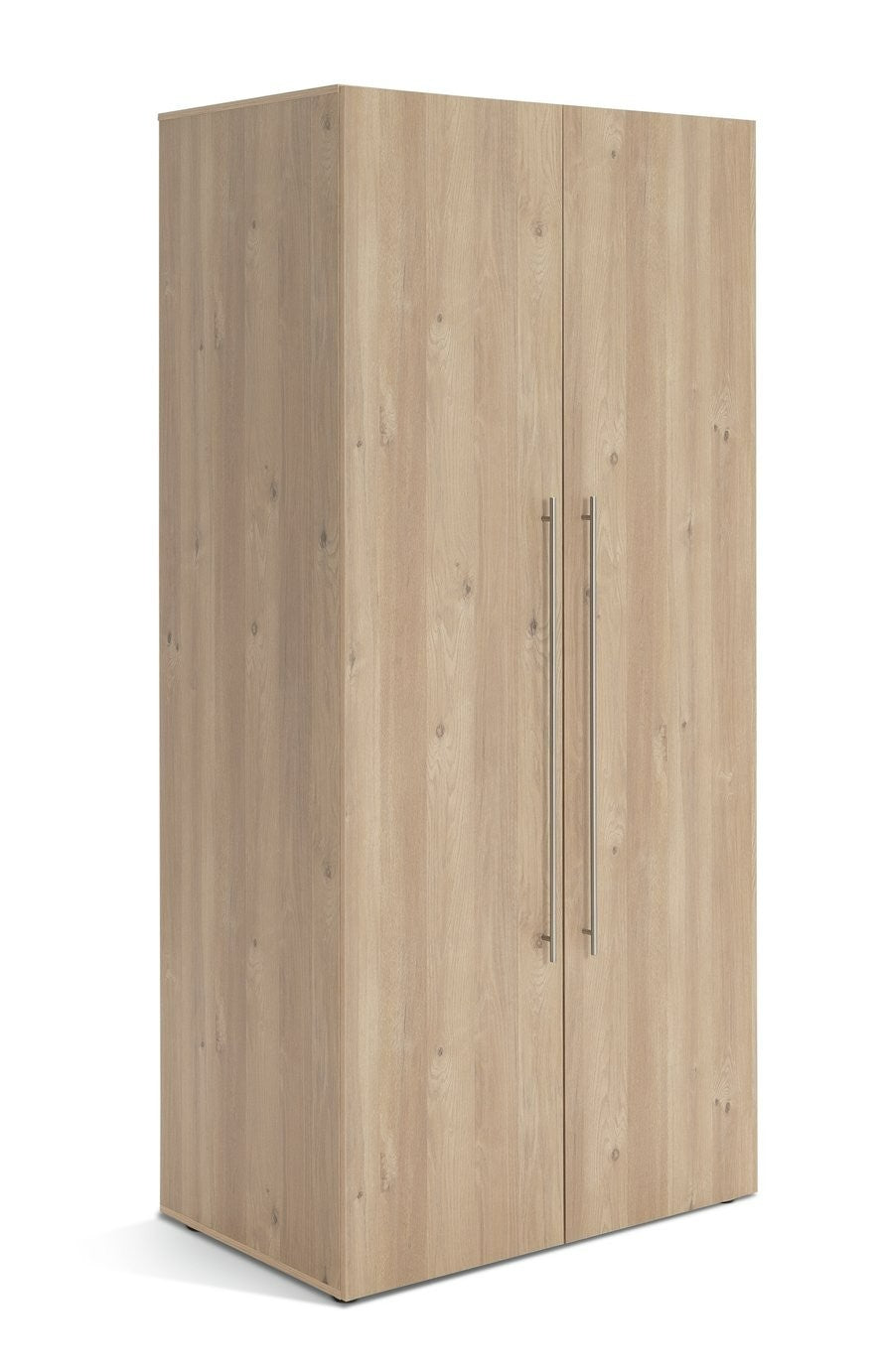 Atlas 2 Door Wardrobe - Oak | Contemporary Interior Style