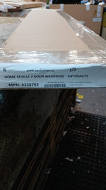 Seville 2 Door Wardrobe - Anthracite ( B Grade )
