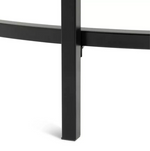 Home Boutique Round Coffee Table - Black | Glass Top Modern Living Room Table