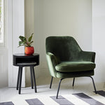 Celine Velvet Accent Chair - Green | Vibrant Color Accent