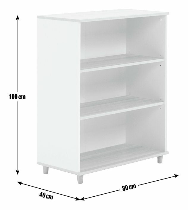 Habitat Kids Melby Deep Bookcase - White & Acacia
