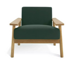Habitat Dore Velvet Accent Chair - Dark Green ( B Grade 39206 )