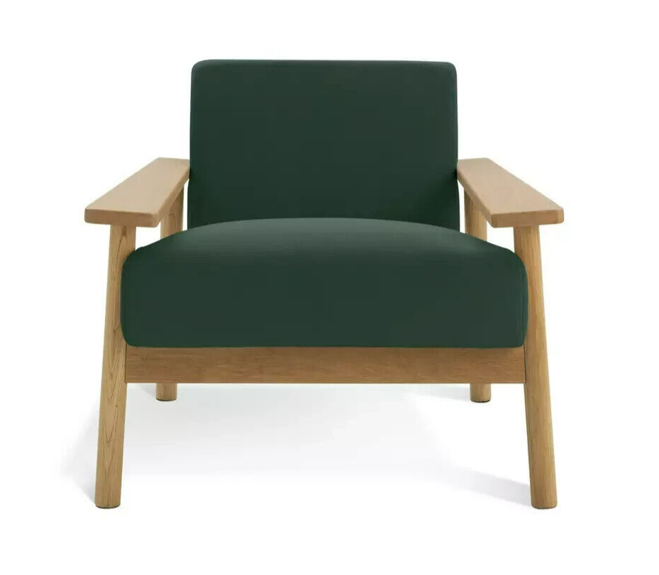 Habitat Dore Velvet Accent Chair - Dark Green ( B Grade 39206 )