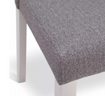 Home Pair of Tweed Fabric Dining Chairs Grey | Modern Kitchen Dining Chair Set