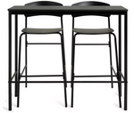 Habitat Stella Metal Bar Table & 2 Black Bar Stools ( B Grade 19540 - 19543 )