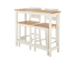 Home Chicago Oak Grey Bar Table & 2 Grey Chairs | Kitchen Breakfast Dining Set