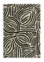 Skandi Brush Marks Rug - Black & White - 160x230cm  (38)