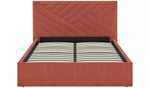 Home Luca Double End Lift Ottoman Bed - Orange | Storage Bed Frame Bedroom