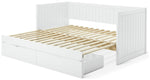 Axel Trundle Day Bed with 1 Drawer - White | Space-saving day bed