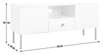 Home Kyler 2 Door 1 Drawer TV Unit - White
