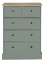 Home Kensington 5 Drawer Chest - Sage Green | Organized Clothing Space