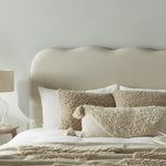 Onda Linen Double Headboard - Natural | Luxe touch headboard