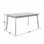 Skandi Walnut Veneer 6 Seater Dining Table ( B Grade  52801 )