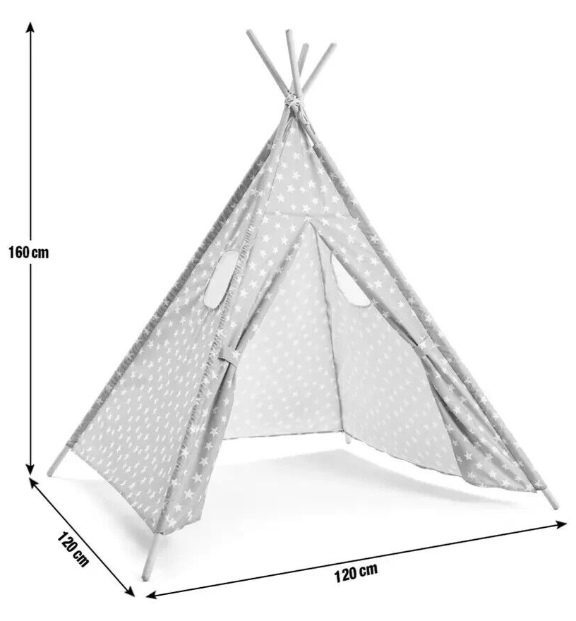 Habitat Kids Grey Stars Teepee Tent