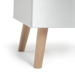 Habitat Skandi 5 Drawer Tallboy - White Two Tone ( B Grade 20386)