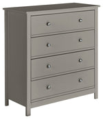 Brooklyn 4 Chest of Drawers - Grey | Organized Clothing Space