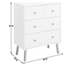 Habitat Otto 2+2 Drawer Chest - White