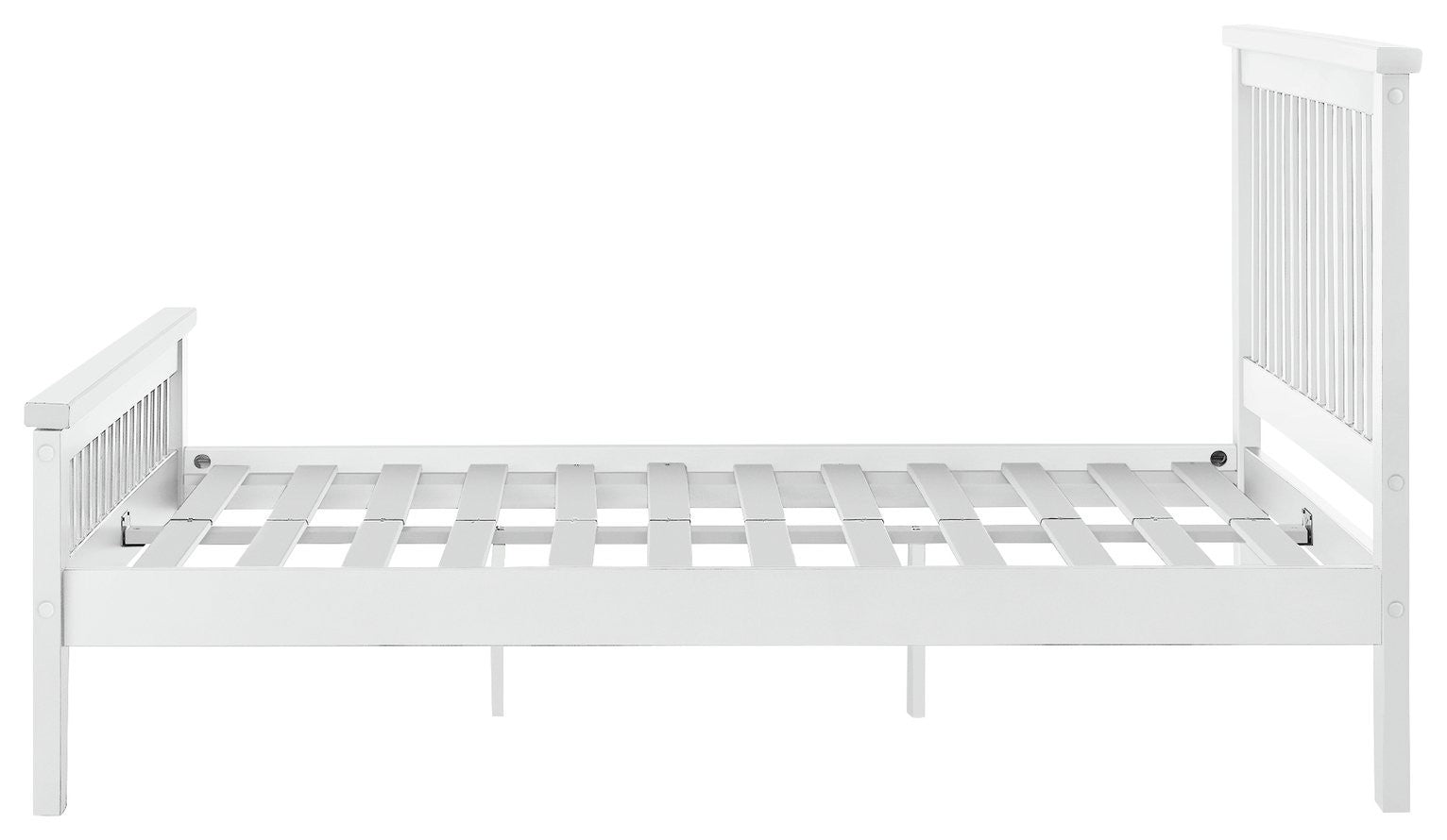 Home Aubrey Double Wooden Bed Frame - White | Wooden Bed Frame