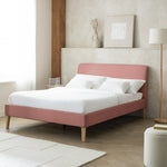 Ren Small Double Fabric Bed Frame - Pink | Stylish Sleeping Solution