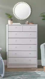 Malibu 7 Drawer Chest - White (B Grade)