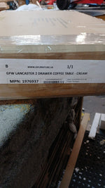 GFW Lancaster 2 Drawer Coffee Table - Cream ( B Grade 38138 )