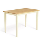 Home Chicago Solid Wood 4 Seater Dining Table Cream | Modern Dining Room Table