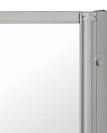 3mm 4 Fold Bath Screen Silver | Folding Shower Screen Toughened Glass Space