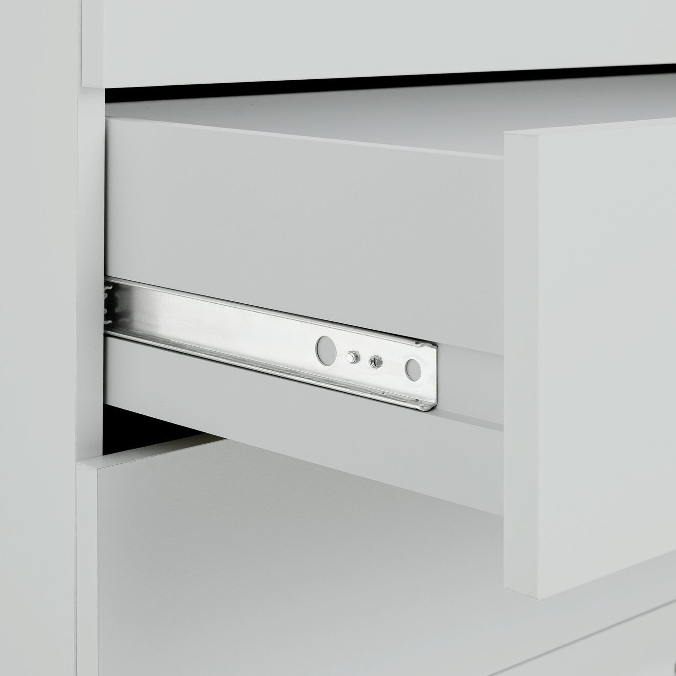 Home Brisbane 4 Drawer Chest Grey | Modern Storage Dresser Space Saver Furniture