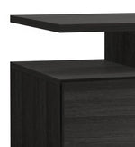 Habitat Floating Top TV Unit - Black & Brown | Media Stand with Storage Shelves