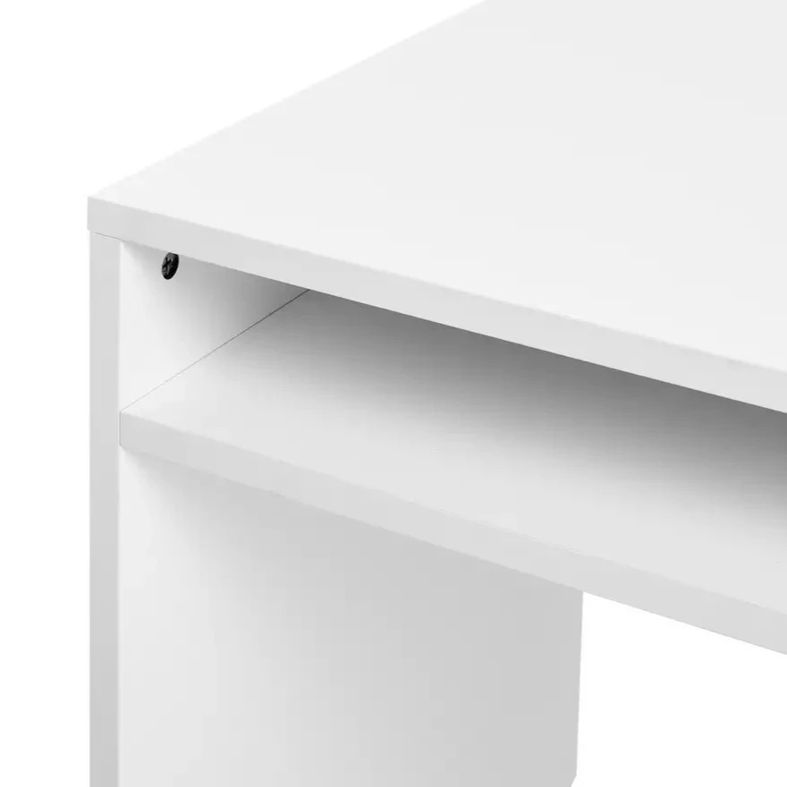 Home Pepper 2 Drawer Large Office Desk White | Home Workstation Desk