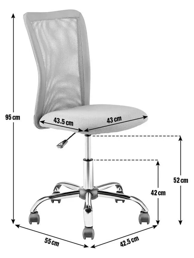 Reade Mesh Office Chair - Grey