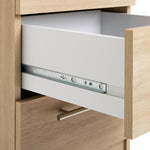 Home Brisbane 4 Drawer Chest Oak | Dresser for Bedroom Living Room ( B Grade )