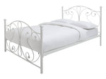 Home Marietta Double Metal Bed Frame - White | Elegant Bedroom Setup