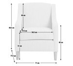 Habitat Dorian Fabric Accent Chair - Black & White