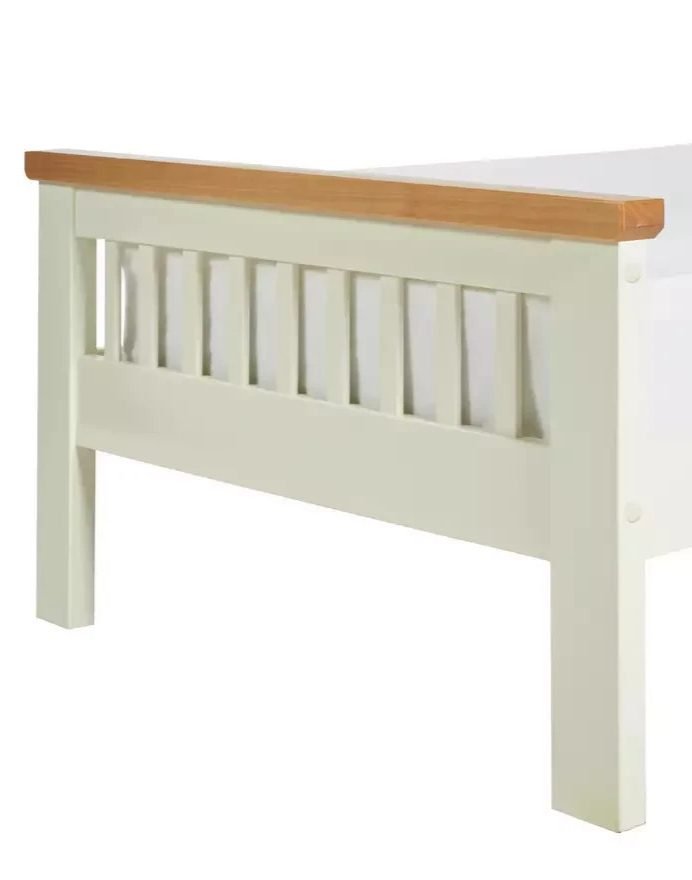 Home Aubrey Single Wooden Bed Frame - Two Tone (S)