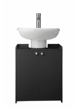 Prime Under Sink Unit Black | Bathroom Under Sink Storage Cabinet Furniture