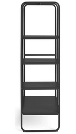 Lorelei Clothes Rail with Shelves Black | Open Wardrobe Storage Rack Furniture