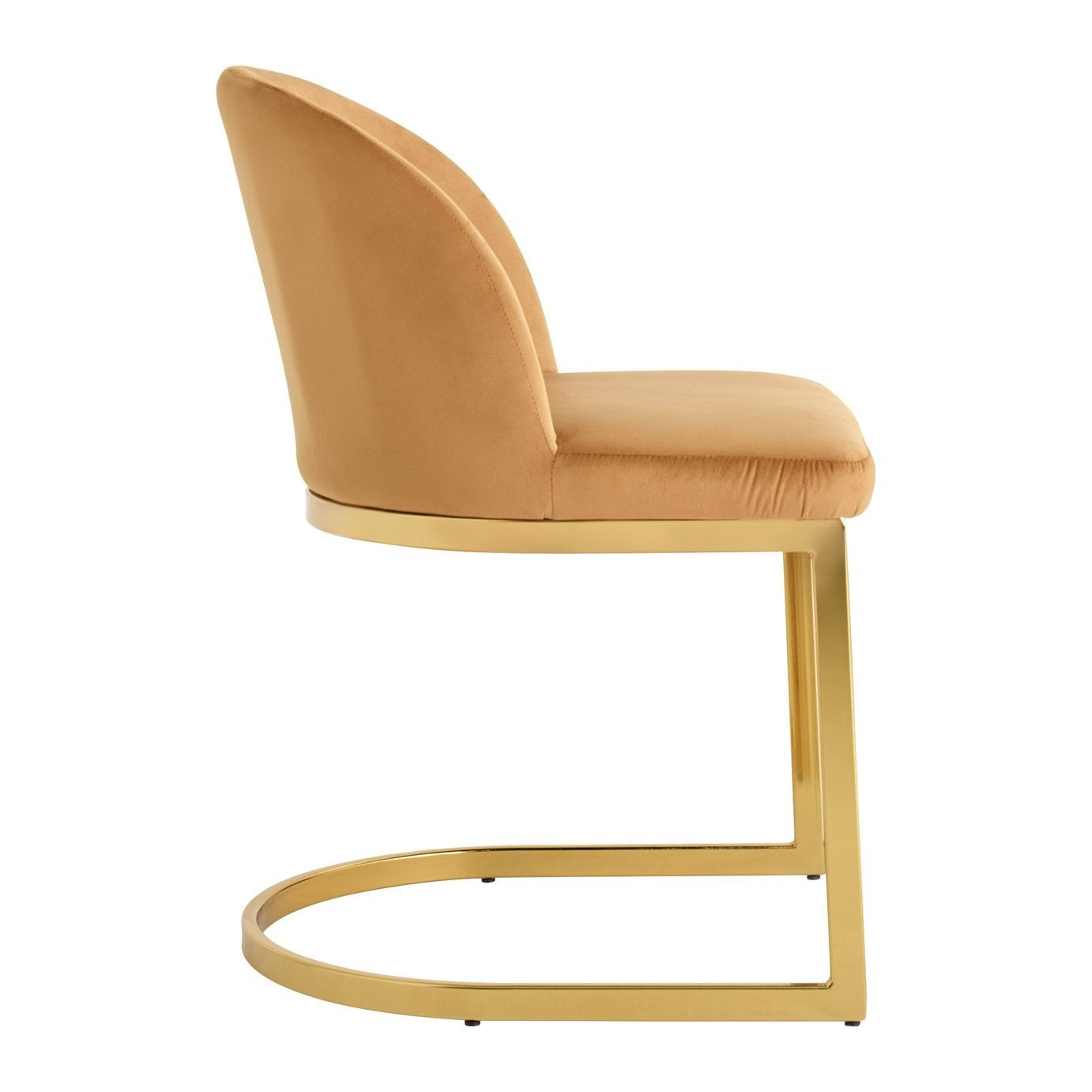 Home Willa Pair of Velvet Dining Chairs - Camel | Elegant Mealtime Seating