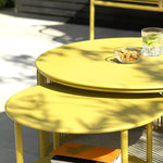 Ipanema Metal Garden Coffee Table - Yellow | Compact garden coffee table set
