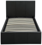 Lavendon Single End Open Ottoman Bed Frame -Black | single storage bed black