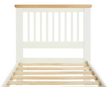 Aubrey Single Wooden Bed Frame Two Tone | Shaker Style Solid Pine Cream Oak