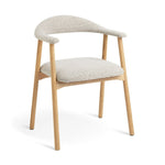 Lex Pair of Fabric Dining Chairs - Natural